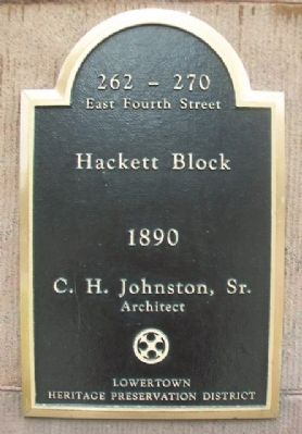 Hackett Block Marker. Click for full size. Hackett Block Marker image. Click for full size.