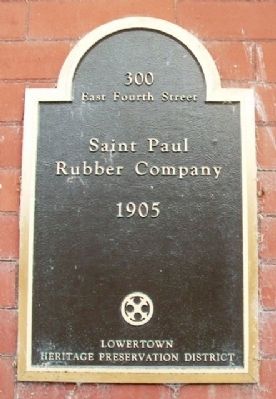 Saint Paul Rubber Company Marker. Click for full size. Saint Paul Rubber Company Marker image. Click for full size.