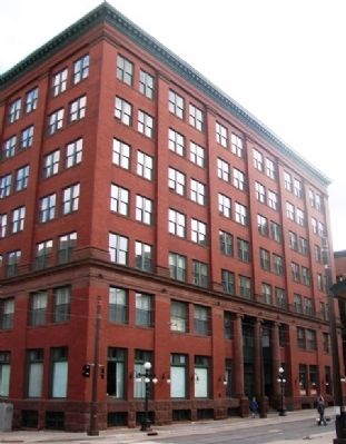 Former Saint Paul Rubber Company Building and Marker. Click for full size. Former Saint Paul Rubber Company Building and Marker image. Click for full size.