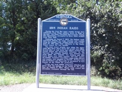 1864 Indian Raids Marker image. Click for full size.