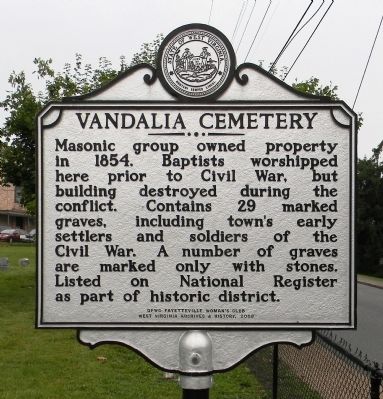 Vandalia Cemetery Marker image. Click for full size.