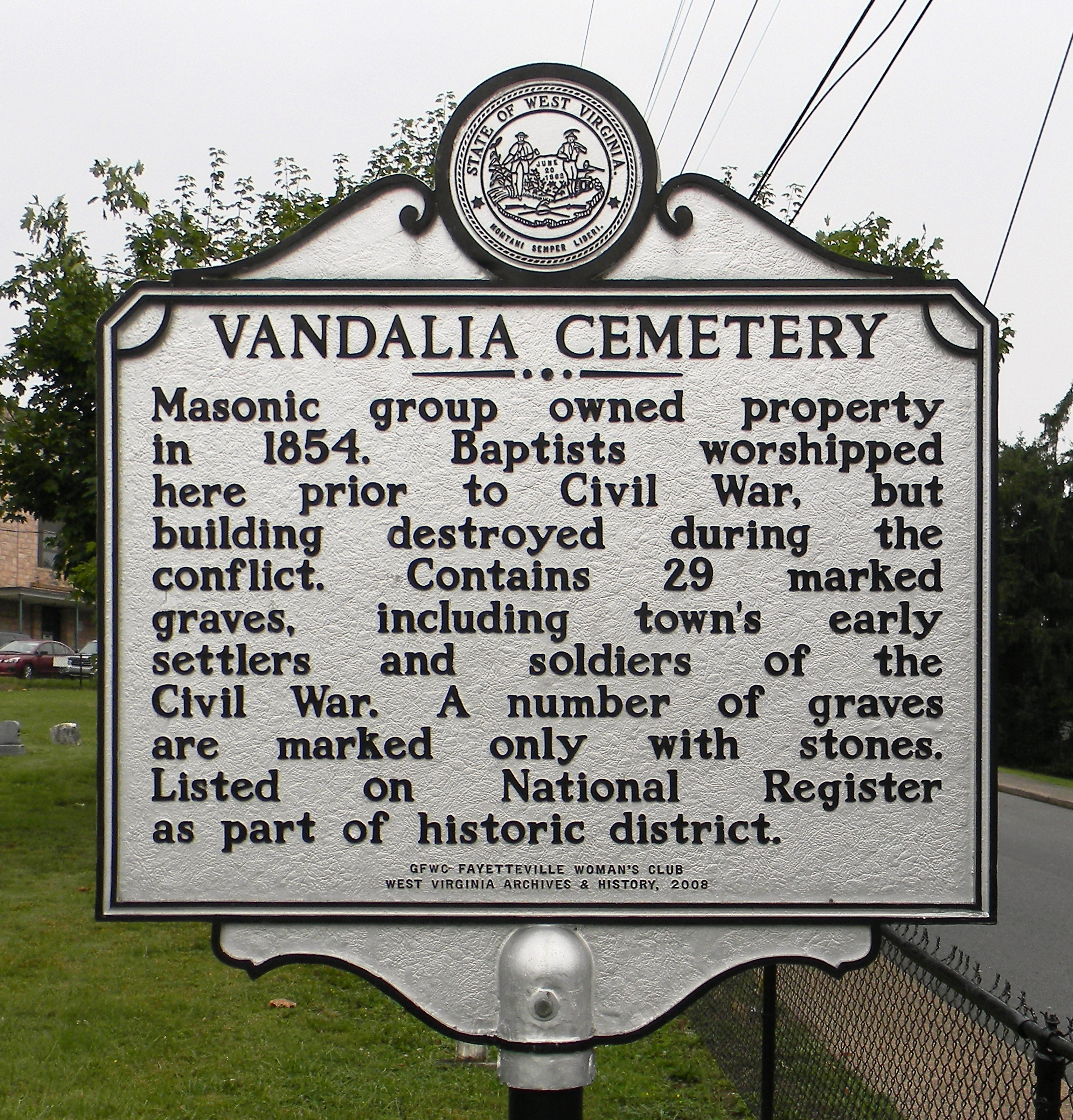 Vandalia Cemetery Marker