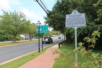 Arlington-Fairfax Electric Railway Marker. Click for full size. Arlington-Fairfax Electric Railway Marker image. Click for full size.