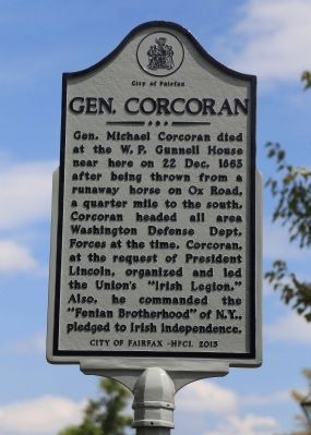 Gen. Corcoran Marker image. Click for full size.