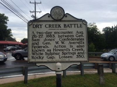 Nearby Dry Creek Battle Marker image. Click for full size.