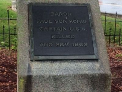 Capt. Paul Freiherr von König (killed during battle). image. Click for full size.