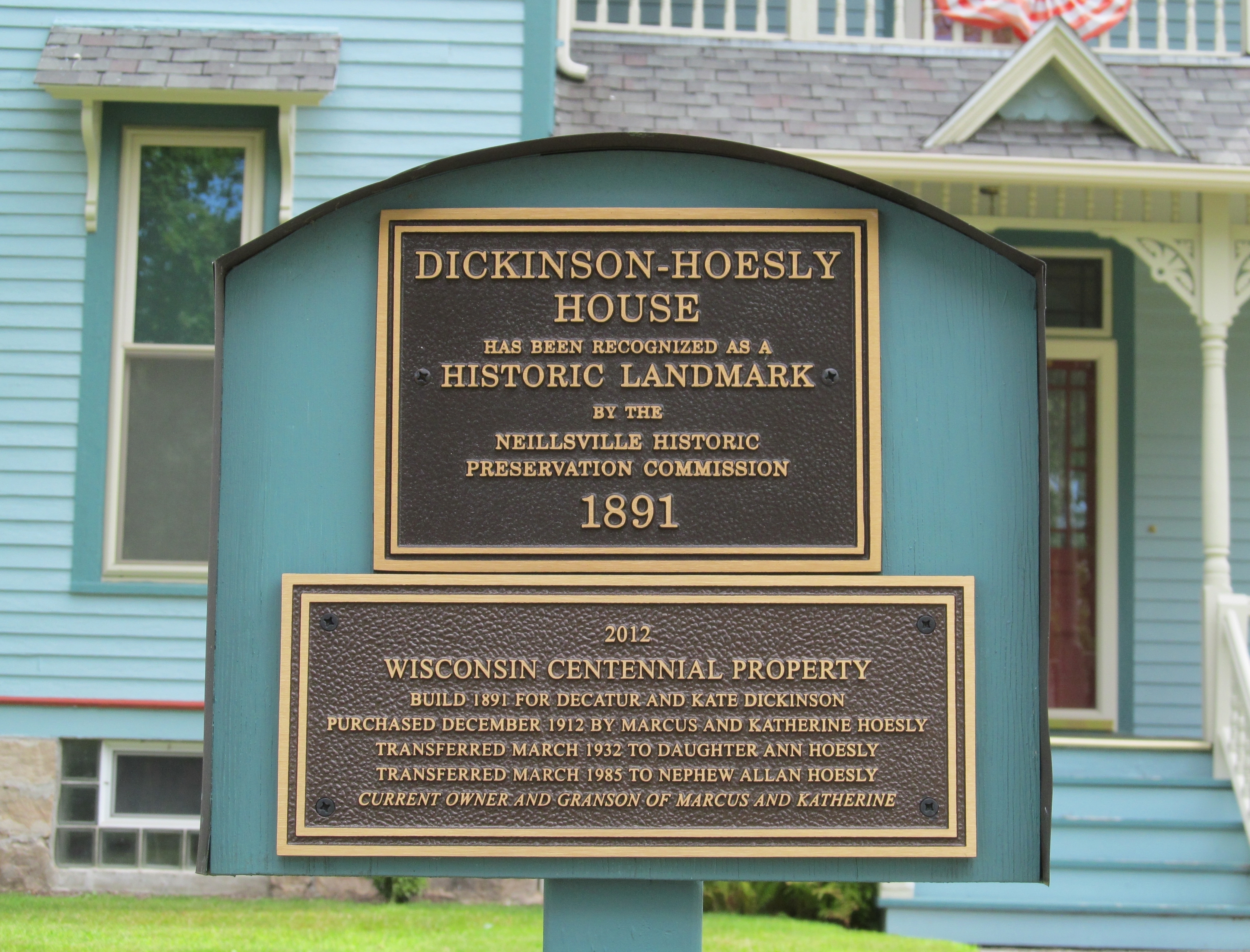 Dickinson-Hoesly House Marker