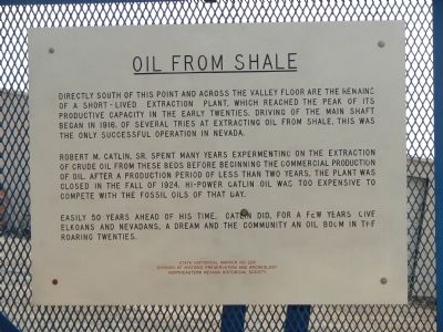 Oil From Shale Marker. Click for full size. Oil From Shale Marker image. Click for full size.