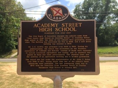 Academy Street High School Marker (Side 2) image. Click for full size.