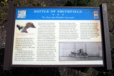 Battle of Smithfield Marker image. Click for full size.