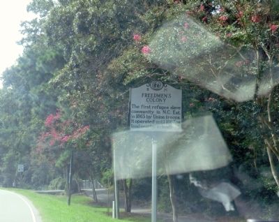 Freedmen's Colony Marker. Click for full size. Freedmen's Colony Marker image. Click for full size.