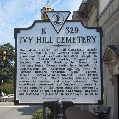 Ivy Hill Cemetery Marker image. Click for full size.