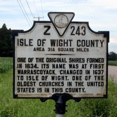 Isle of Wight County Marker image. Click for full size.