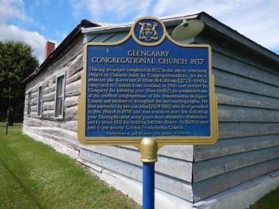 Glengarry Congregational Church Marker image. Click for full size.