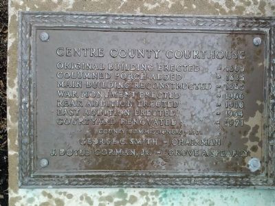 Centre County Courthouse Marker image. Click for full size.