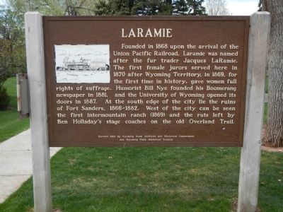 Laramie Marker. Click for full size. Laramie Marker image. Click for full size.