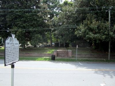 Church site opposite marker. Click for full size. Church site opposite marker image. Click for full size.