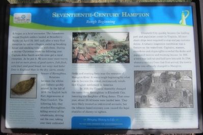 Seventeenth-Century Hampton Marker. Click for full size. Seventeenth-Century Hampton Marker image. Click for full size.