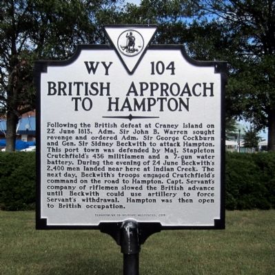 British Approach to Hampton Marker. Click for full size. British Approach to Hampton Marker image. Click for full size.