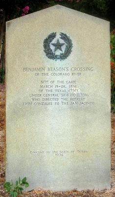 Benjamin Beason's Crossing Marker image. Click for full size.