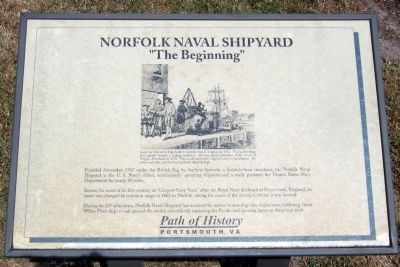 Norfolk Naval Shipyard Marker. Click for full size. Norfolk Naval Shipyard Marker image. Click for full size.