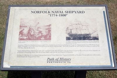 Norfolk Naval Shipyard Marker. Click for full size. Norfolk Naval Shipyard Marker image. Click for full size.