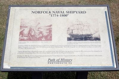 Norfolk Naval Shipyard Marker image. Click for full size.