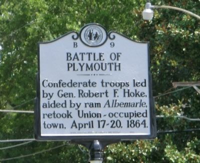 Battle of Plymouth Marker image. Click for full size.