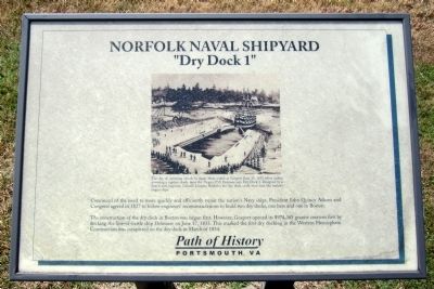 Norfolk Naval Shipyard Marker image. Click for full size.