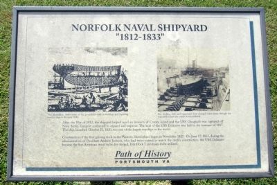 Norfolk Naval Shipyard Marker image. Click for full size.
