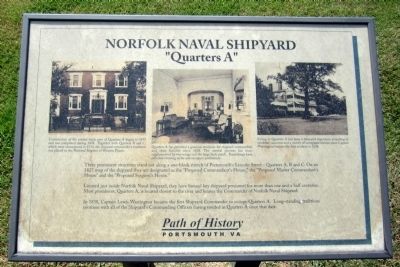 Norfolk Naval Shipyard Marker. Click for full size. Norfolk Naval Shipyard Marker image. Click for full size.