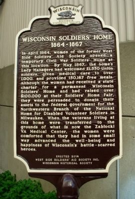 Wisconsin Soldiers Home Marker image. Click for full size.