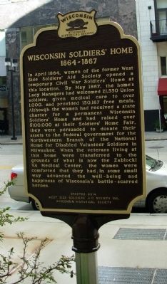 Wisconsin Soldiers Home Marker image. Click for full size.