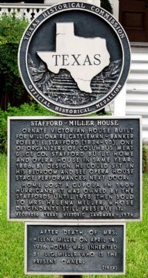 Stafford-Miller House Marker image. Click for full size.