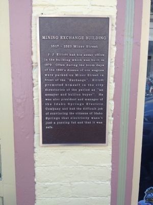 Mining Exchange Building Marker image. Click for full size.