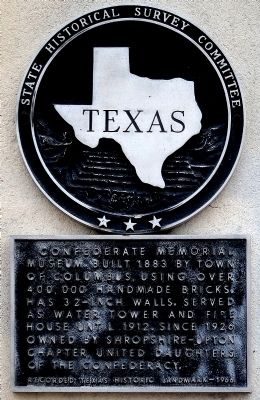 Confederate Memorial Museum Marker. Click for full size. Confederate Memorial Museum Marker image. Click for full size.