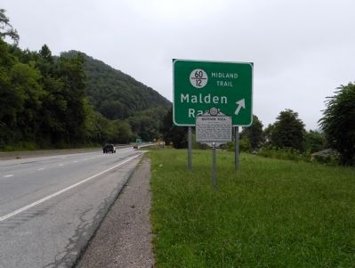 Wide view of the Ruffner Well Marker. Click for full size. Wide view of the Ruffner Well Marker image. Click for full size.