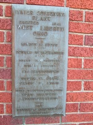 West Liberty Water Works Marker image. Click for full size.