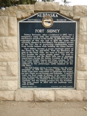 Fort Sidney Marker image. Click for full size.