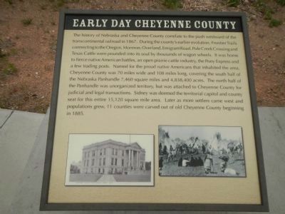 Early Day Cheyenne County Plaque, Hickory Square Marker image. Click for full size.