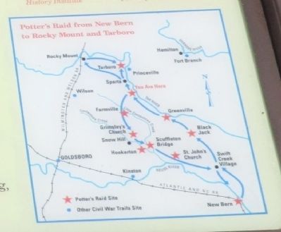 Map shown on the Otter Creek Bridge Skirmish Marker image. Click for full size.
