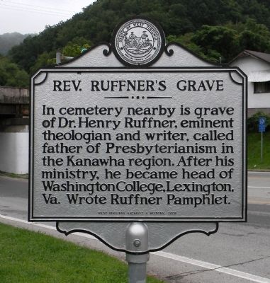 Rev. Ruffner's Grave Marker image. Click for full size.