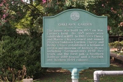 Oaklawn Garden Marker image. Click for full size.
