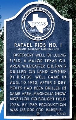 Rafael Rios No. 1 Marker image. Click for full size.