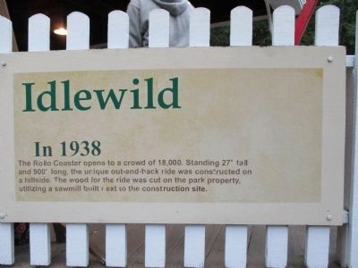 Idlewild In 1938 - The Rollo Coaster Opens Marker image. Click for full size.
