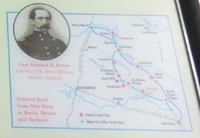 Close up of the map on the Burney Place Marker. Click for full size. Close up of the map on the Burney Place Marker image. Click for full size.