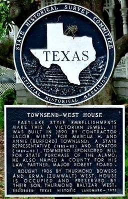 Townsend-West House Marker image. Click for full size.