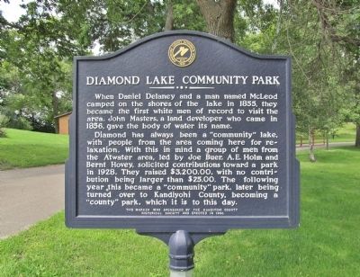 Diamond Lake Community Park Marker image. Click for full size.