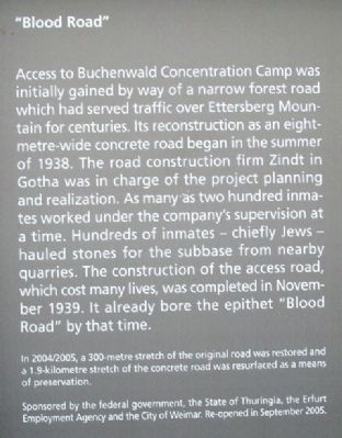 "Blood Road" / „Blutstraße” Marker - English image. Click for full size.