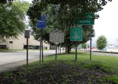 Wide view of the Kanawha County (side) Marker. Click for full size. Wide view of the Kanawha County (side) Marker image. Click for full size.
